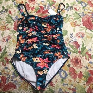 size XL Floral bathing suit